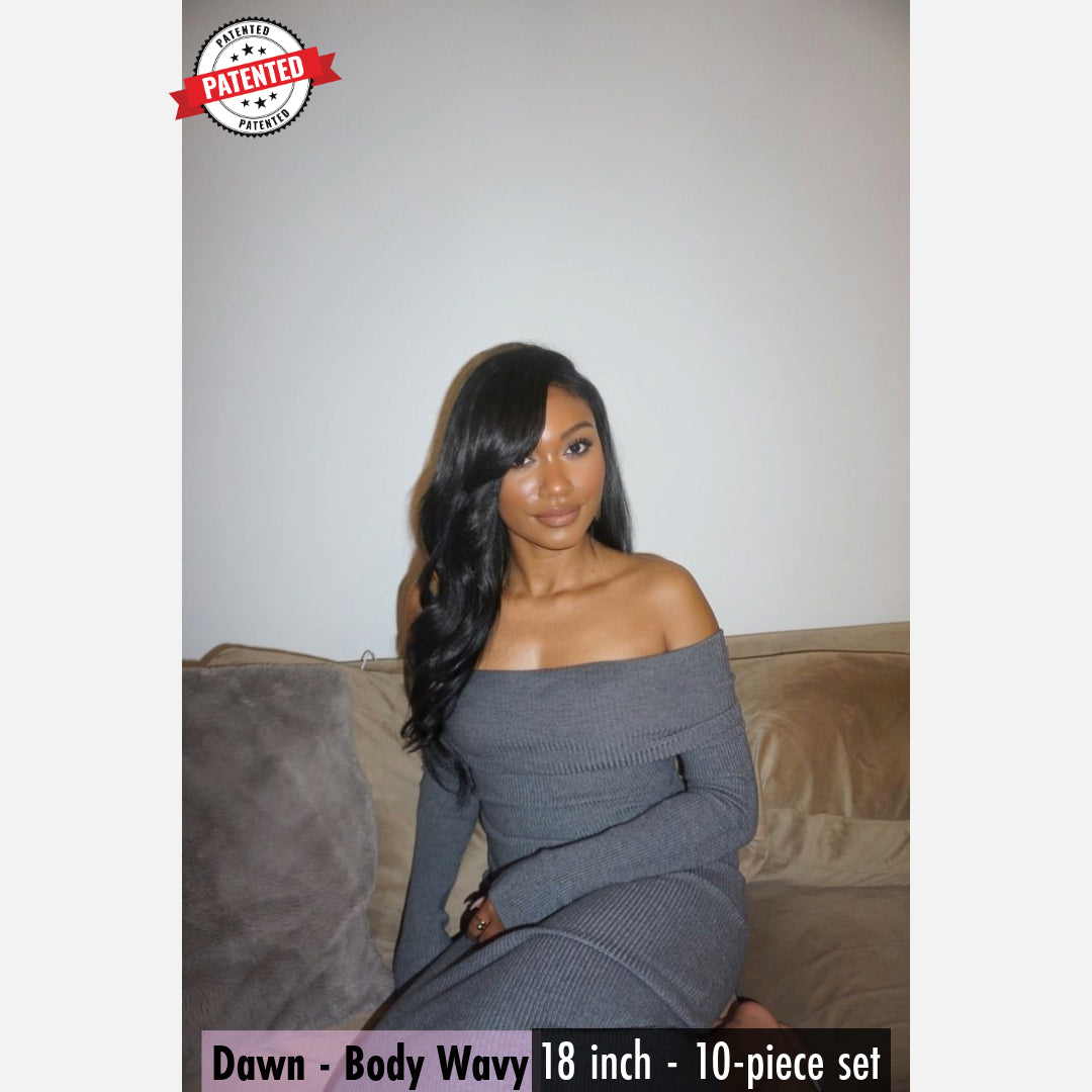 Dawn - Cambodian Body Wavy -  InVisiRoot® Clip-ins (AKA TrueRoot™ Clip-ins)