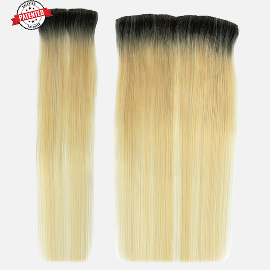 Dark Roots Blonde Cambodian Silky Straight - InVisiRoot® Closure Pieces