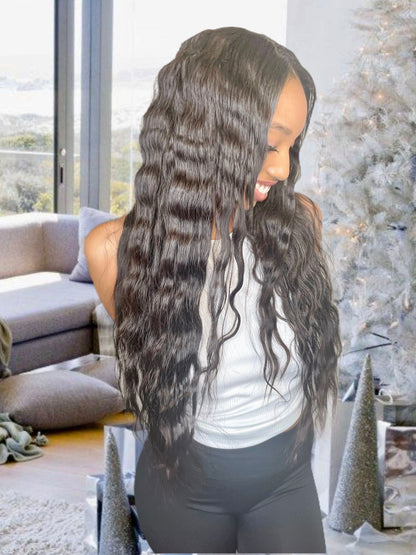 Upgrade from competitor's Follicle Fusion™ Clip-ins to our Patented InVisiRoot® Clip-ins. Experience True Undetectable Results: This is Dawn Cambodian Body Wavy texture  InVisiRoot® Clip-ins
