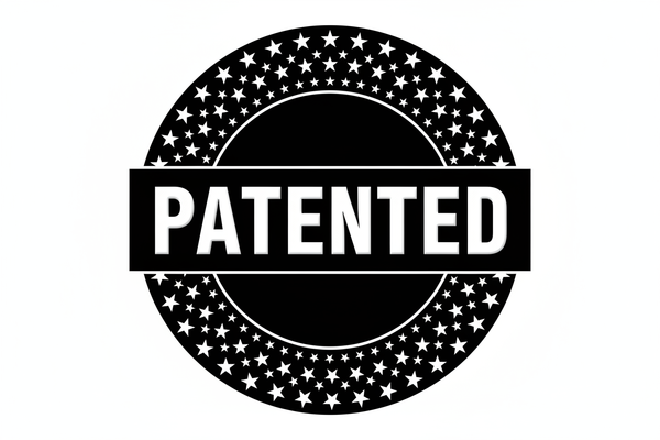 do another that has rectangle on the patented in black color but patented text with white color