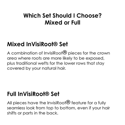 Dark Roots Blonde Silky Straight - InVisiRoot® Clip-ins (AKA TrueRoot™ Clip-ins)