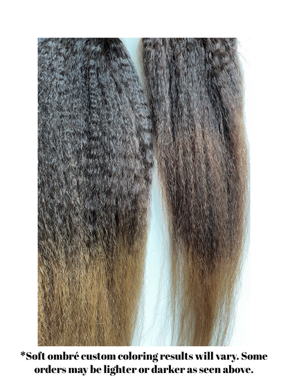 Upgrade from competitor's Follicle Fusion™ Clip-ins to our Patented InVisiRoot® Clip-ins. Experience True Undetectable Results: This is Jada Kinky Straight texture InVisiRoot® Clip-ins